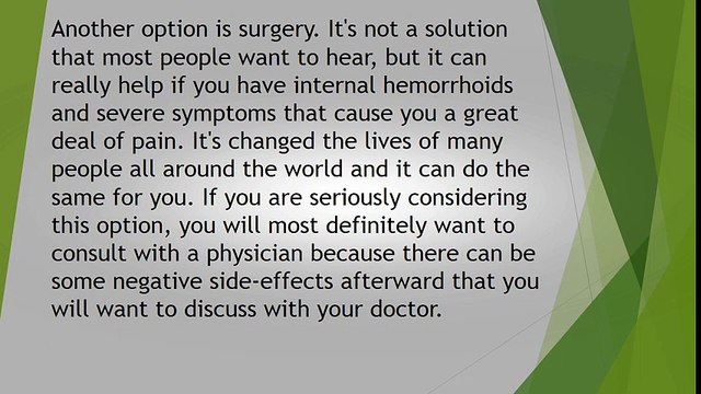 How to Treat Internal Hemorrhoids | Hemorrhoid Treatment