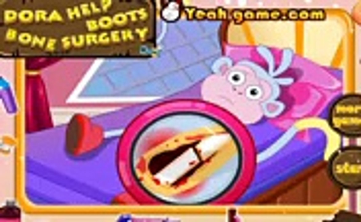 Dora The Explorer Boots Surgery Dora Doctor Caring Cartoon Game For