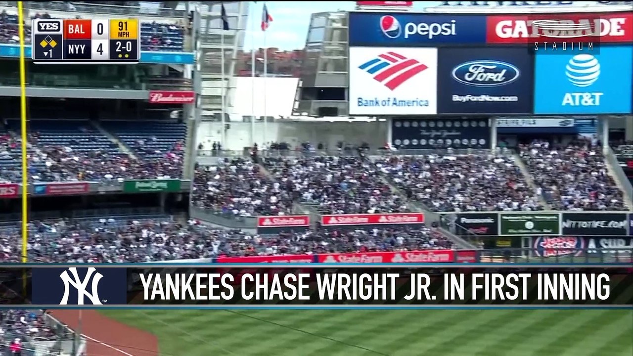 Yankees Pounce on Mike Wright Jr. in First Inning