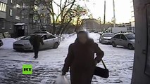 FUERTE VIDEO: Un ladrón agrede a una anciana para llevarse su bolso