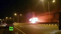 20 muertos tras incendiarse un autobús en Tailandia