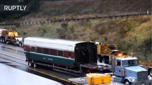 EE.UU.: Retiran los vagones del lugar del descarrilamiento mortal de un tren