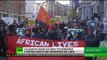 Cientos de personas protestan en Londres contra la trata de personas en Libia