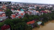 Vietnam: Imágenes aéreas muestran las inundaciones causadas por el tifón Damrey