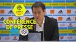 Conférence de presse Olympique de Marseille - Montpellier Hérault SC (0-0) : Rudi GARCIA (OM) - Michel DER ZAKARIAN (MHSC) - 2017/2018