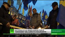 Nacionalistas ucranianos marcharon por el 'heroísmo' del Ejército Insurgente