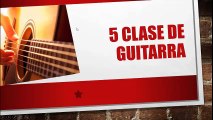 5 clase de guitarra, posición