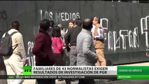 Familiares de los 43 normalistas exigen los resultados de la investigación a la PGR de México