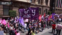 Manifestación contra los feminicidios en Ciudad de México