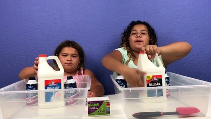 1 GALLON OF ELMER'S GLUE ALL VS 1 GALLON OF ELMER'S NEW GLUE ALL - MAKING GIANT SLIMES