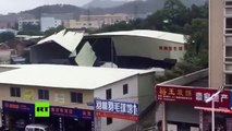 Caos y destrucción: Fuerte tifón deja varios muertos a su paso por China