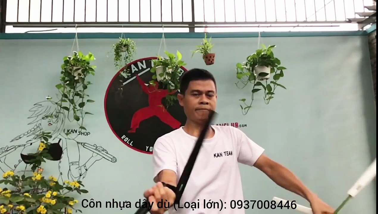 [Nunchaku - SLOW MOTION #2] Côn nhị khúc nhựa đặc (Lớn). #Kanshop. #Nunchaku. Kanclub