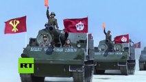 Corea del Norte muestra su poder militar con un fuego real de artillería ante Kim Jong-un