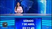 Inicio do SBT Notícias (07/04/18) com Kallyna Sabino (03h11) (Sábado)