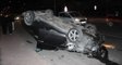 Ters Takla Atan Otomobilin Sürücüsü Kaza Yerinden Kaçtı