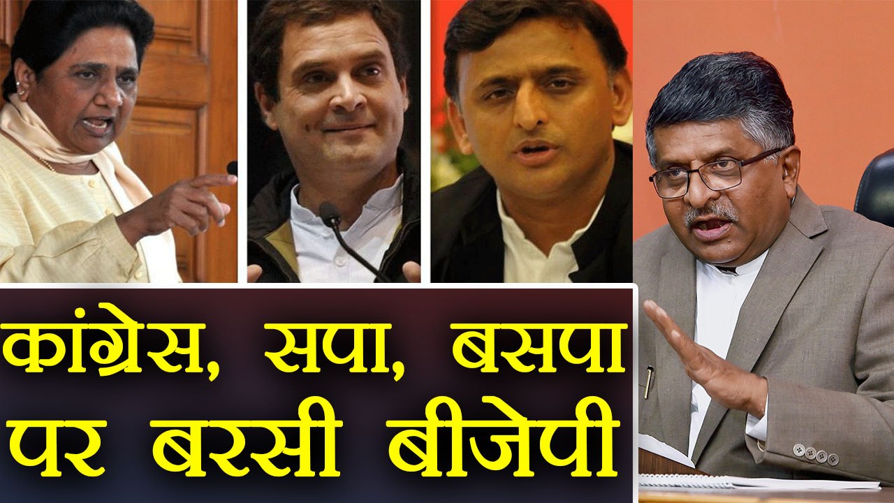 Congress-SP-BSP पर बरसे Ravi Shankar Prasad, Dalit Politics करने का लगाया आरोप |वनइंडिया हिन्दी