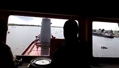 We barely passed by fishing boat traffic in Kherson