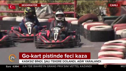 Go-kart pistindeki feci kaza