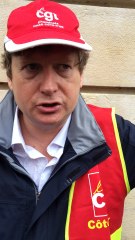 Interview en marge de la manifestation des cheminots à Dijon