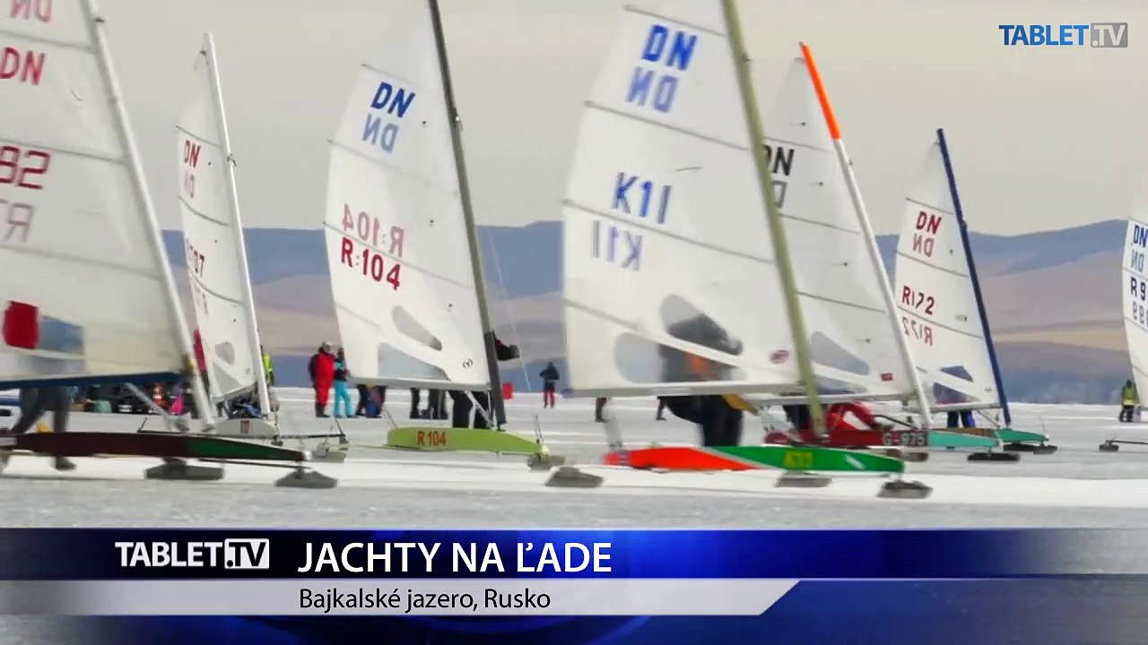 Na zamrznutom Bajkalskom jazere pretekali ľadové jachty