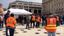 Manifestation des étudiants de la Fac de lettres et des cheminots à Nancy