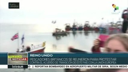 Protestan contra acuerdo de transición de Reino Unido con UE