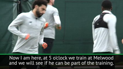 Скачать видео: Klopp concern over Salah for Man City second leg