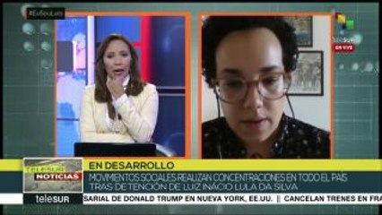Luiza Mancano: Defensa del pueblo brasileño a Lula está en las calles