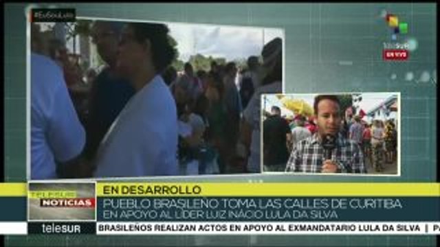 Brasileños y ciudadanos de otros países apoyan a Lula da Silva