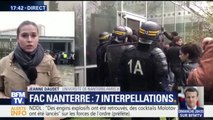 Les CRS interviennent à l'université de Nanterre, 7 personnes ont été interpellées