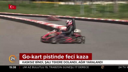 Go-kart pistinde feci kaza