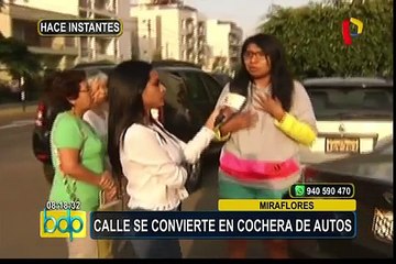 Download Video: Miraflores: conductores usan calle como cocheras e invaden rampas para discapacitados