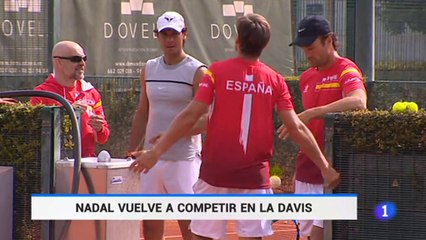 Rafael Nadal's 1st practice in Valencia, 2 April 2018 (Davis Cup)