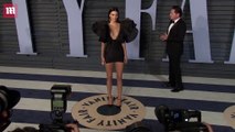 Kendall Jenner attends Vanity Fair's party in black mini dress