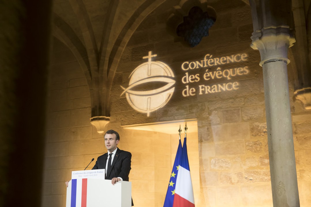 Discours du Président de la République, Emmanuel Macron, à la Conférence des évêques de France au Collège des Bernardins