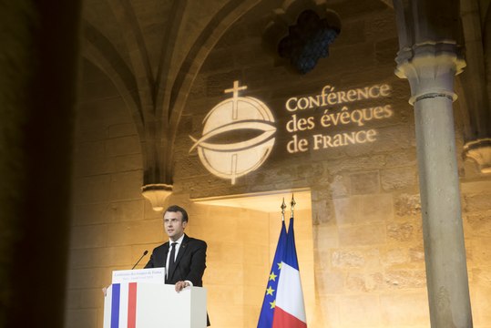 Discours du Président de la République, Emmanuel Macron, à la Conférence des évêques de France au Collège des Bernardins