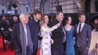 Lilly James,Jessica Brown and Others at The Guernsey Literary and Potato Peel Pie Society Film Premiere