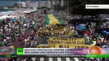 Las protestas masivas contra la corrupción en Brasil se extienden por todo el país