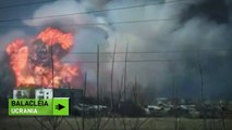 Un incendio en el depósito militar más grande de Ucrania