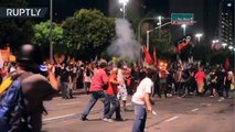 Violentos choques marcan la manifestación en Brasil contra los ajustes económicos de Temer