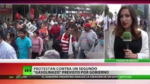 Manifestaciones en Ciudad de México por un nuevo aumento del precio de los combustibles