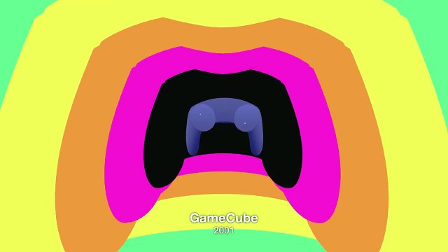 Une animation retraçant le passé des manettes de jeux vidéo