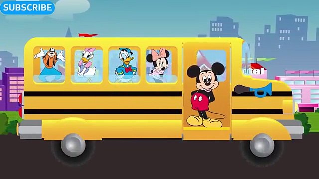 WHEELS ON THE BUS SONG Disney Mickey Mouse Minnie Goofy Donald Duck