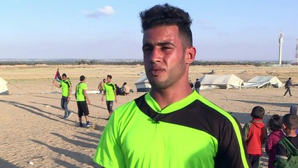 Palestinos practican parkour en frontera entre Gaza e Israel