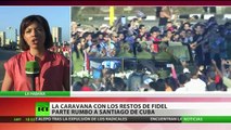 La caravana con los restos de Fidel parte rumbo a Santiago de Cuba