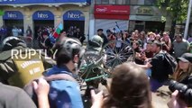 Fuertes enfrentamientos durante marcha indígena mapuche en Chile