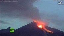 Violenta erupción del volcán de Fuego en México