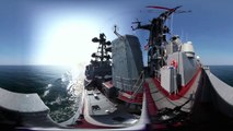 En 360º: Impresionantes maniobras navales de Rusia y China