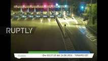 El momento exacto del terremoto de Italia, captado por cámaras de vigilancia