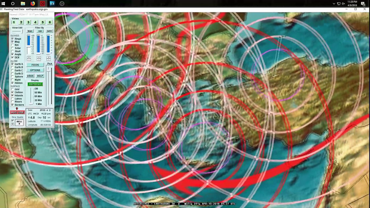 4/10/2018 -- Central Italy M4.7 Earthquake + swarm -- Warned area has now been hit